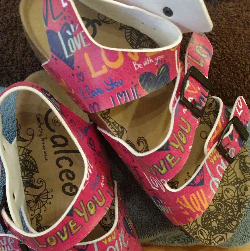 Cute hot pink sandals
